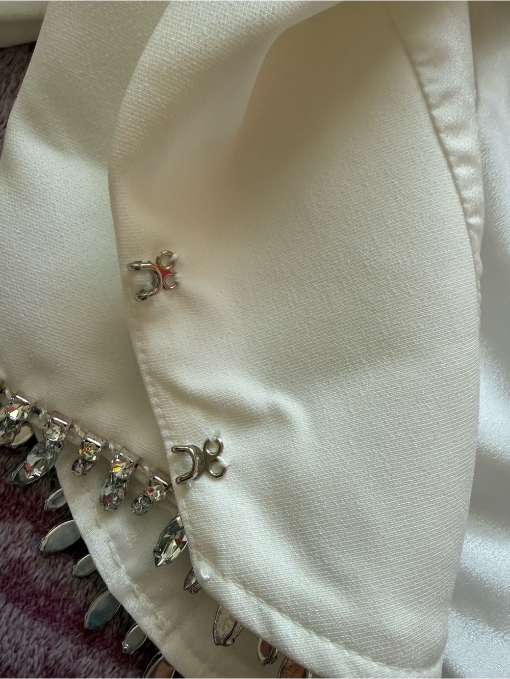 NWT 12th Tribe White Rhinestone Cropped Blazer Bridal Glam XL - Picture 6 of 13